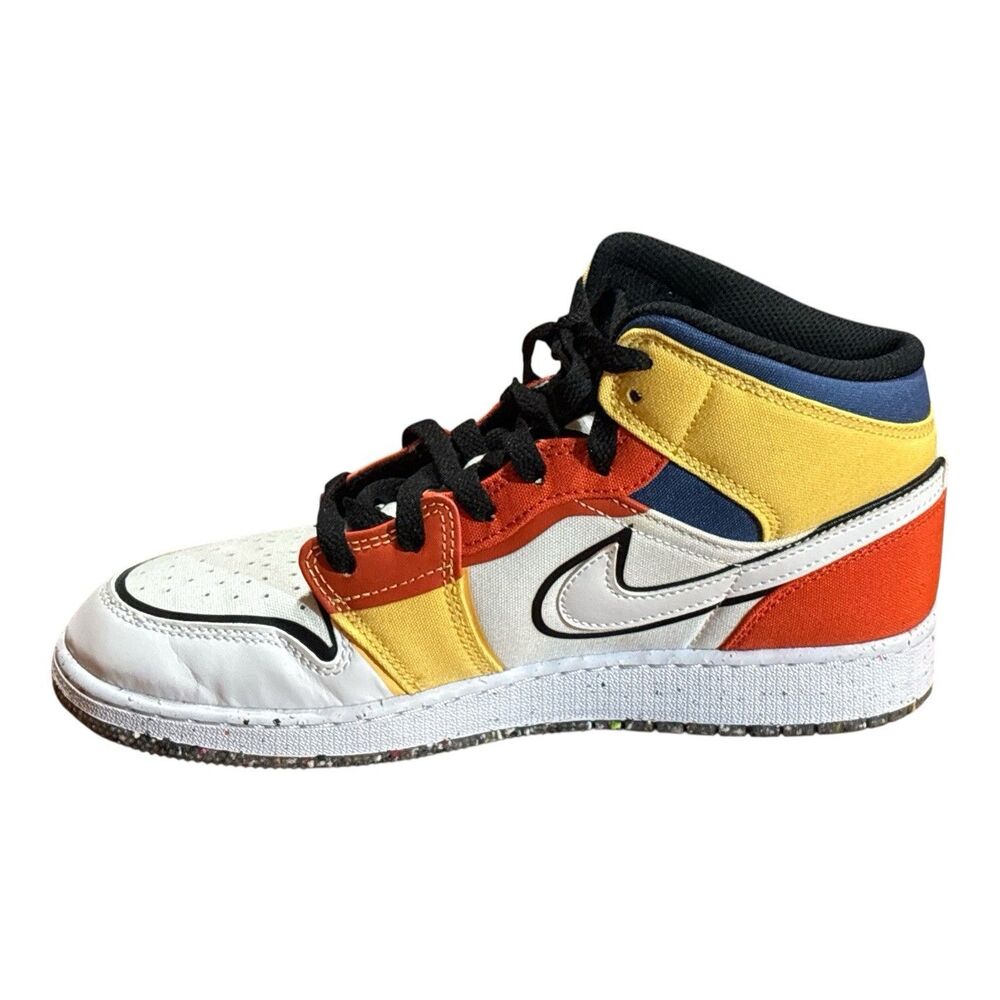 Nike Air Jordan Air Jordan 1 Mid SE GS Sneakers  DV1316-100 Size 7Y  Women’s 8.5 - Picture 6 of 16